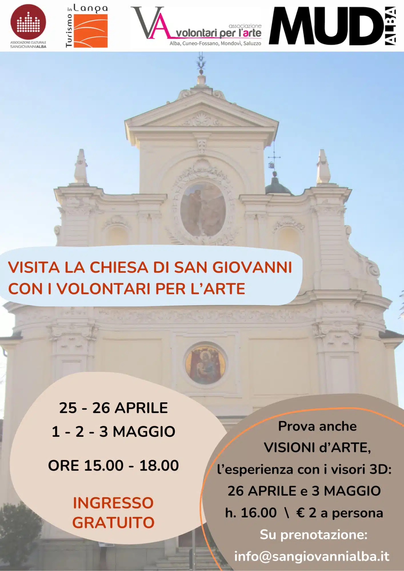Die Kirche San Giovanni Battista öffnet ihre Türen für die Freiwilligen für Kunst!