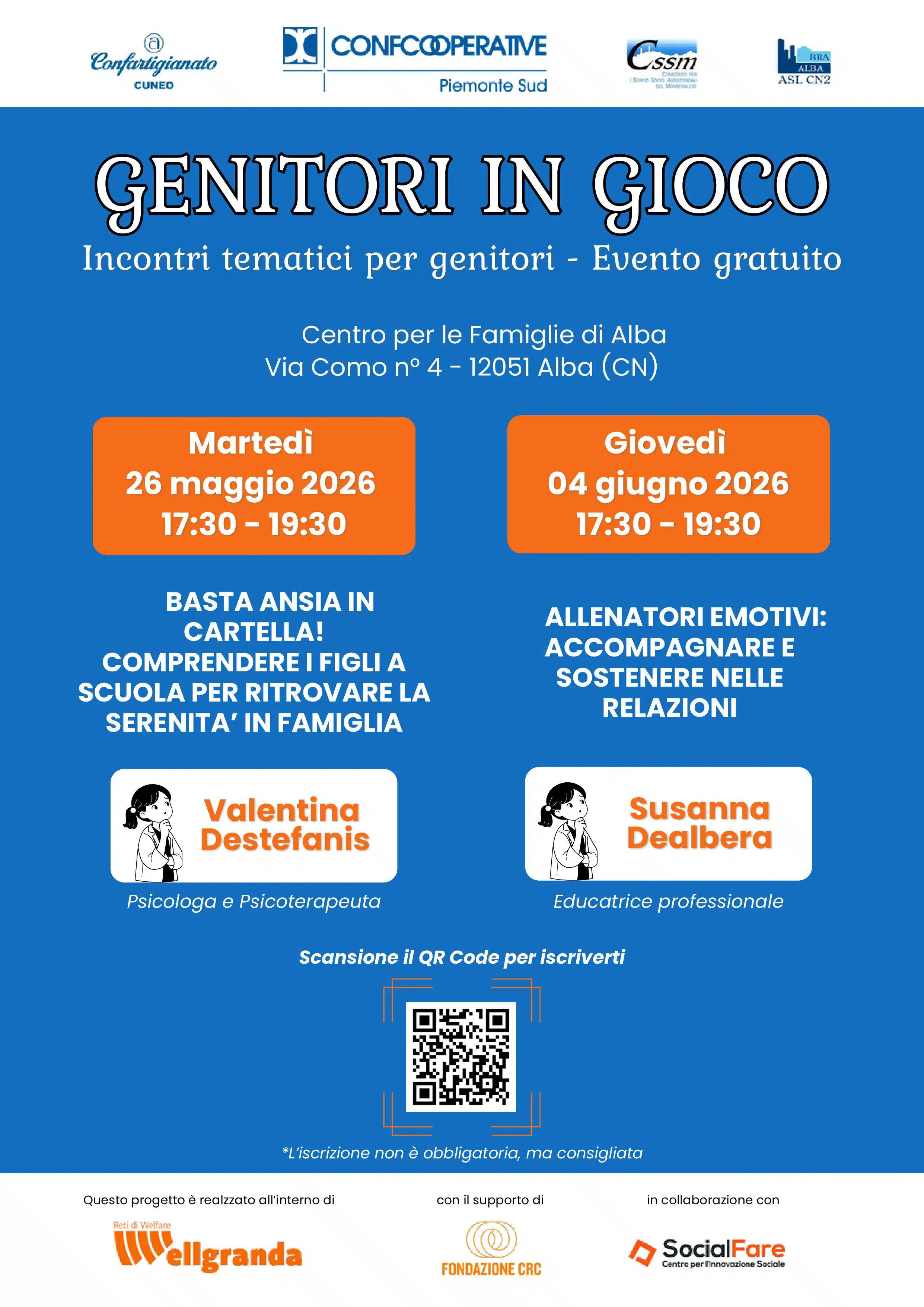 GENITORI IN GIOCO- Incontri tematici per genitori - Evento gratuito