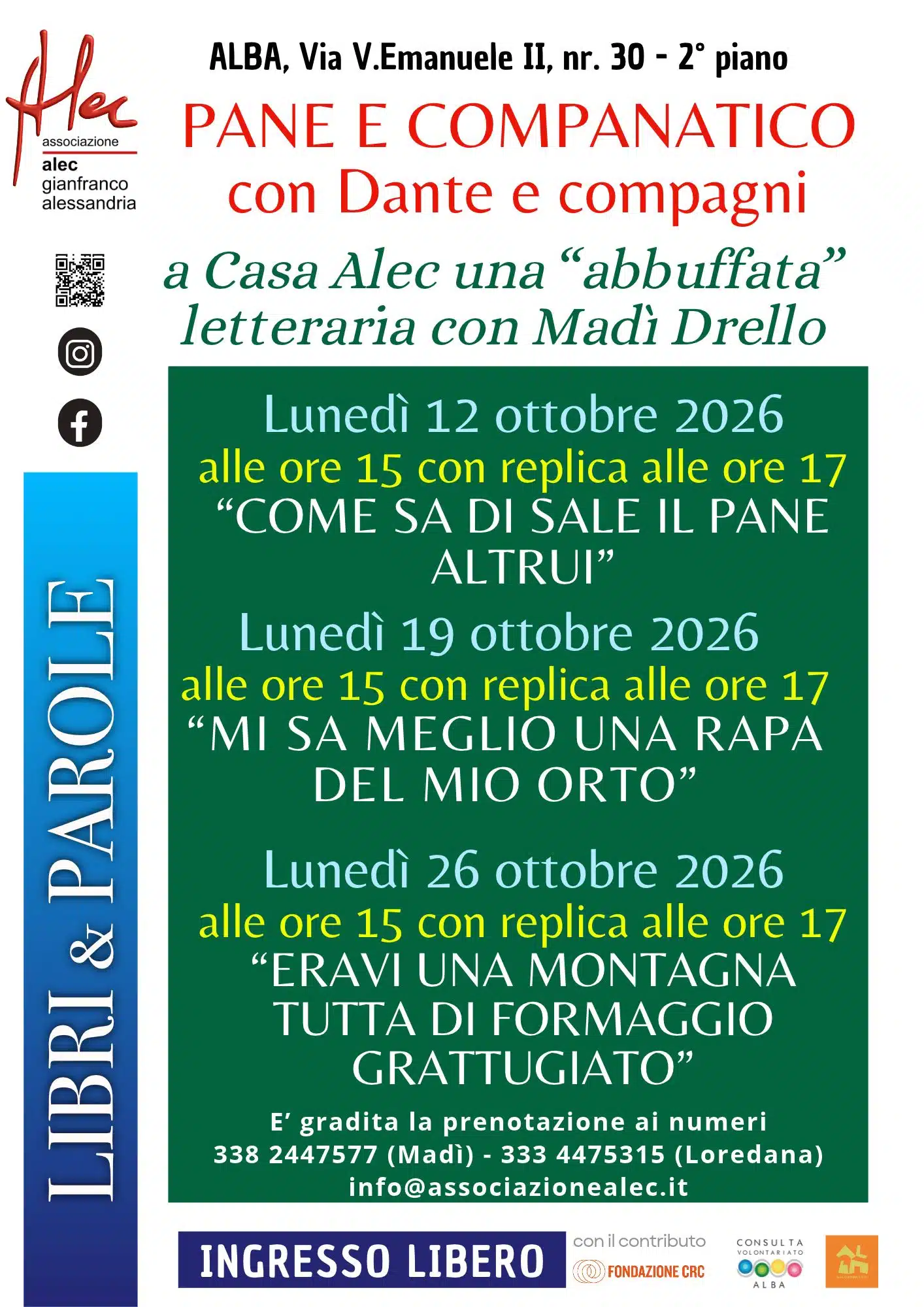 "PANE E COMPANATICO CON DANTE E COMPAGNI"